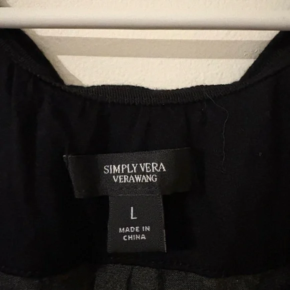 Simply Vera Vera Wang Black and Gray Night Gown - Picture 3 of 3